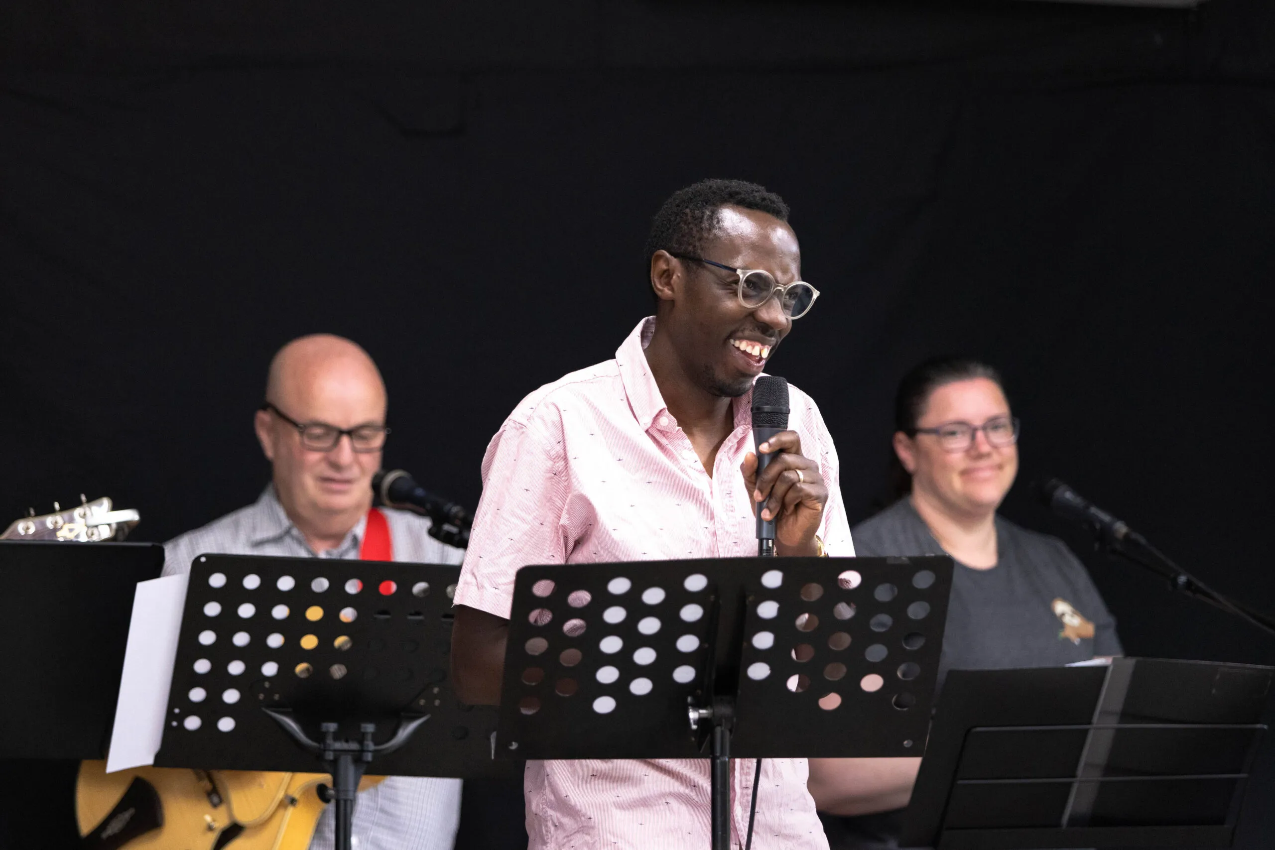 The worship band leading a Sunday service at Halswell Community Church